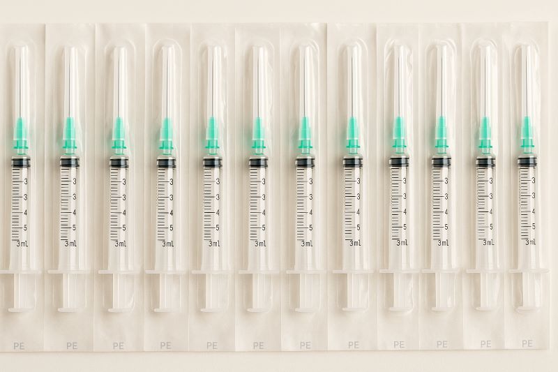 100‑Pack Disposable 3 mL Lab Syringes with 23 Ga 1″ Needle Luer Lock